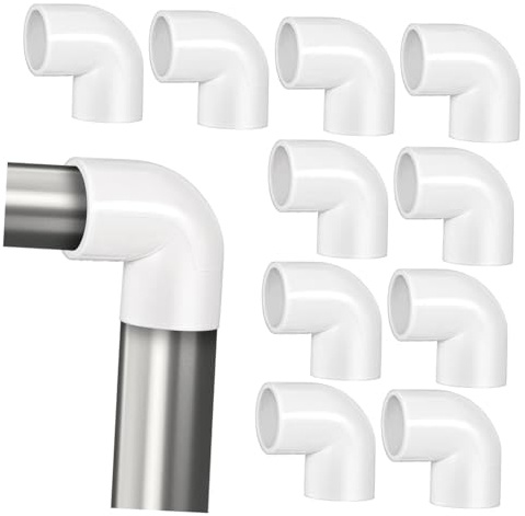 AKOOSY 10 Pezzi Raccordi a Gomito per Tubi Dell'acqua in Pvc 90 Gradi Connettori per Tubo Flessibile Accessori Idraulici per Impianti di Approvvigionamento Idrico e Drenaggio