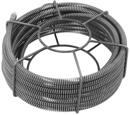 Fyssnn Drain Unblocker Snake, Manganese Steel Drain Cleaner, 12mm & 16mm Flexible Pipe Cleaning Spiral for Sink, Bathroom, Toilet, Shower Drain Unblocking Tool, for 50-120mm Pipe Diameter (16mm*10m)