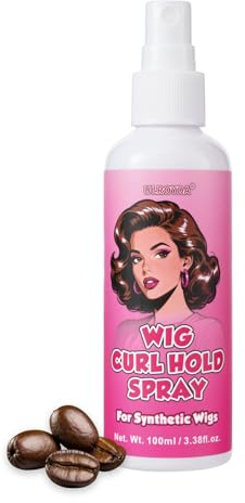 ulroyda Synthetic Wig Styling Spray | Long-Lasting Curl Hold for Wavy & Curly Synthetic Fibers | Lightweight Anti-Frizz Mist for Soft, Defined Texture, 3.38 oz