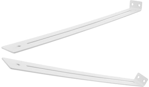 DOITOOL Kit Riparazione Cassetti 2 Pezzi Staffa di Supporto Rinforzata Bianca Set di Fissaggio per Guide Mobili Cucina e Bagno Installazione Regolabile per Cassetti in Legno e MDF