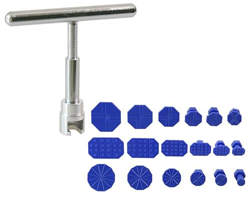 Drwosm Kit Rimozione Ammaccature Auto Kit, Tirabolli per Carrozzeria, Ripara Ammaccature Auto con Barra A T E Ventosa Carrozzeria