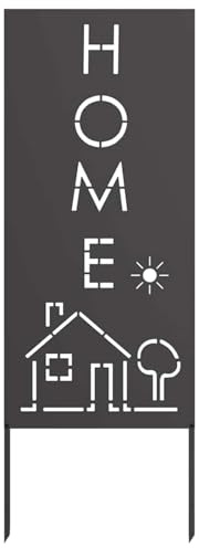 Gecheer Garten Sichtschutz-Leinwand Schwarz 50 x 140 cm, Sichtschutz Metall Dekorative Sichtschutzwand Raumteiler für Garten Hof876336
