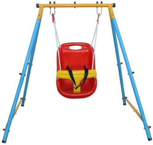 Altalena doppia per bambini, per esterni, per bambini da 3 a 8 anni, portata fino a 90 kg, struttura in acciaio morbida, antiscivolo, bordi arrotondati, resistente alle intemperie, facile da montare