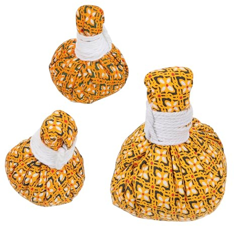 Abaodam 3pcs Health Massage Ball Chinese Herbal Balls for Thai Massage Natural Warming Bags for Back and Foot Relief