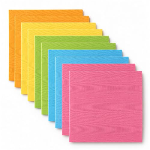10 Pcs Swedish Dishcloth, Reusable Kitchen Cleaning Cloths 15 x 15cm | Super Absorbent Swedish Dishcloths With Fast Drying Design For Kitchen Surfaces And Daily Cleaning