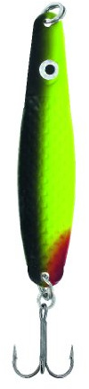Jenzi Dega Jumper Lars Hansen Meerforellenblinker 25g gelb/schwarz/rot Angelhaken 1 Stück