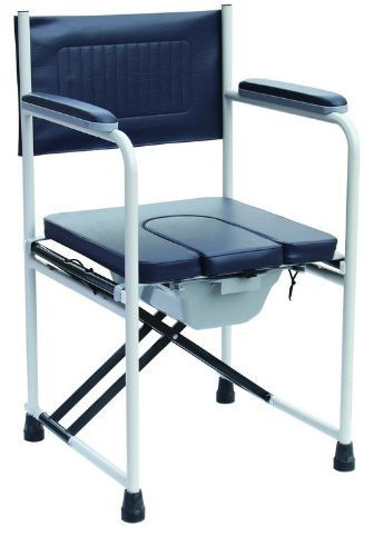 Deluxe Folding Lightweight Commode with Removable Padded seat and Pot ECCOM2