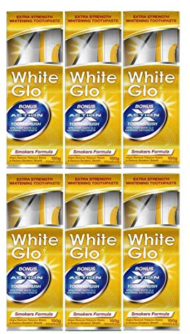 White Glo Smokers Formula Whitening Toothpaste (100ml) - Pack of 6