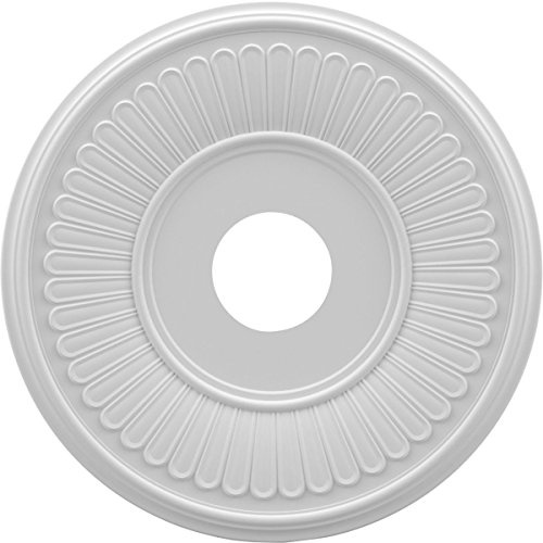 Ekena Millwork CMP16BE Berkshire Thermoformed PVC Ceiling Medallion (Fits Canopies up to 7), 16OD x 3 1/2ID x 1P