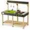EXIT Toys Yummy 100 Wooden Mud Kitchen - With Working Faucet - Removable Sink - Includes Kitchen Accessories - Wooden Play Kitchen for Children - 100% FSC Wood - 53x102x98cm - Natural