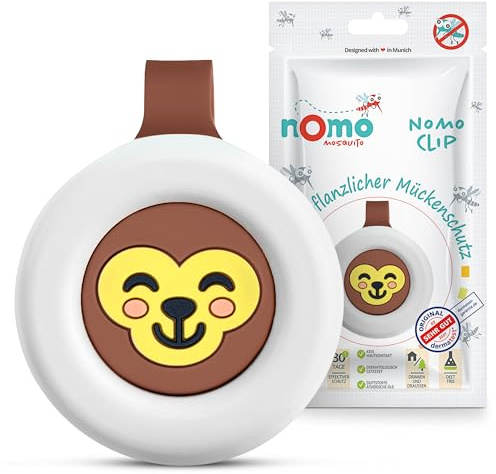 nomo MOSQUITO Anti Mücken Clip • Rein pflanzlicher Mückenschutz für Baby & Kinder • Insektenschutz Clip gegen Mücken, Moskito & Insekten • 30 Tage Wirkung • BPA-frei & ohne DEET