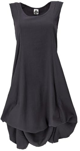 Guru-Shop, Abito Estivo Lungo e Cangiante, Maxi Abito, Nero, Cotone, Dimensione Indumenti:S (38), Abiti Midi Lunghi
