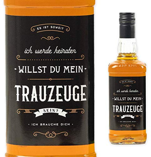 Trauzeugen Geschenk, edles Flaschenetikett Trauzeuge, Idee Trauzeuge fragen, Bruder, Aufkleber, Mann, Hochzeit