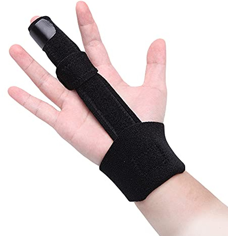 FITTOO Bequeme Fingerschienen - Zeige-, Mittel- finger, Fingerauflage mit Aluminiumschiene, Schmerzlinderung, Arthritis, Sehnenscheidenentzündung, Hohe Verstellbarkeit