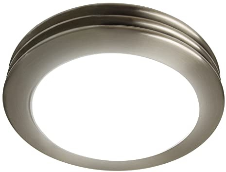 Akicon Ultra Quiet Bathroom Exhaust Fan with LED Light 80CFM 2.0 Sones Round Bathroom Ventilation Fan with Frosted Glass Cover Brushed Nickel Finish (Brushed Nickel)