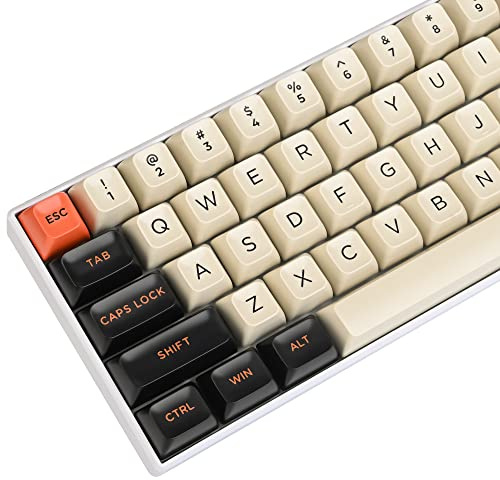 SOLIDEE 150 tangentkåpor ASA-profil PBT nyckelcap set för Cherry Mx Gateron Kailh omkopplare 60 % 65 % TKL tangentbord för spel mekaniskt tangentbord (ASA/kol)