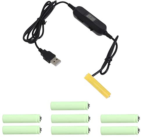 Diarypiece Universale 1.2M USB A 1.5V-12V Regolabile LR03 AAA Dummy Batteria Per Orologi Flameless Candela Giocattoli