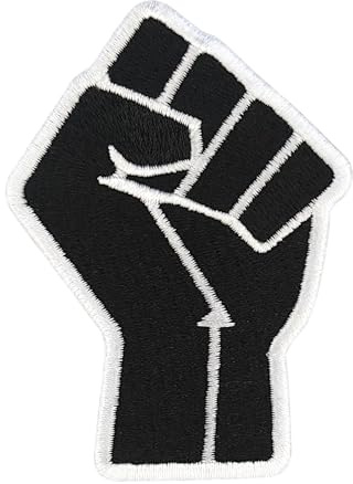 Urbanski Patch Erhobene Faust Symbol zum Aufbügeln 8 x 5,7 cm | Aufnäher Applikation Bügelbild