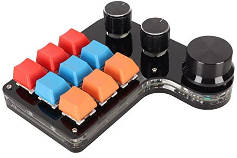 Zunate Blue Switch Makro mechanische Tastatur, OSU Gaming Tastatur mit Knopf, Programmierbare USB Tastatur für Büro, Gaming, Industrielle Steuerung, Labor