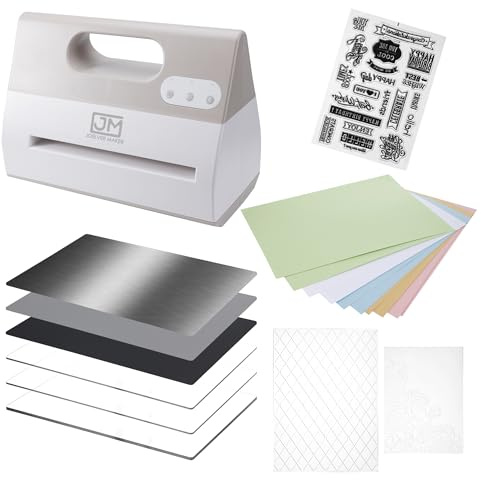 Joelver Maker Elektrische A4-Stanz- und Prägemaschine für Kunst und Handwerk, Scrapbooking und Kartenherstellung, 22,9 cm Öffnung, Grau