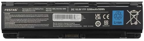 Akku für Toshiba PA5109U-1BRS PABAS272 Satellit C50 C55 C70D L70 akku Laptop (6 Cellules 5200mAh 10.8V)