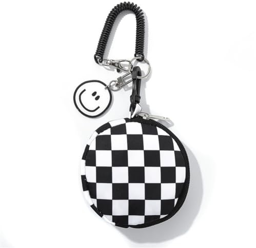 Coin Pouch Round Coin Purse Keychain Little Change Wallet Id Case Card Holder Wallet for Men Women Boys Girl Coin Bags Key Chain Gift