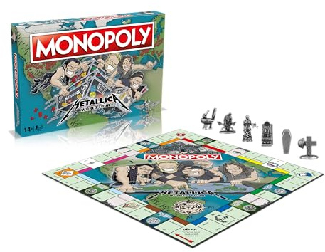 Winning Moves Monopoly Metalica – Gesellschaftsspiel – Brettspiel – 2 bis 6 Spieler – französische Version
