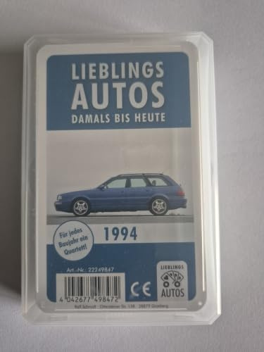 Lieblings Autos Auto Quartett 1994 Baujahr Geburtsjahr 32. Geburtstag Geschenk Spielkarten Neu