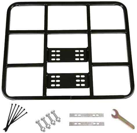 Portaequipajes de metal | Portabicicletas de metal con enganche de carga, soporte de caja de transporte para vehículo eléctrico de alta resistencia, soporte de caja de transporte para