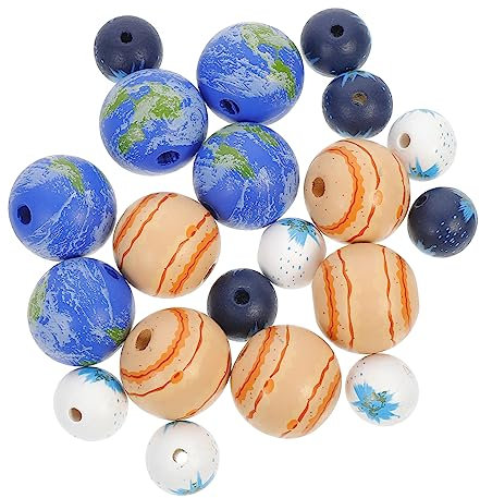 SEWACC 20stücke Teiliges Große Loch Kreative Diy Holzperlen Für Schmuckherstellung Junge Mädchen Mädchen Jungen Basteln Natürliche Stabile Holz Abstandshalter Perlen