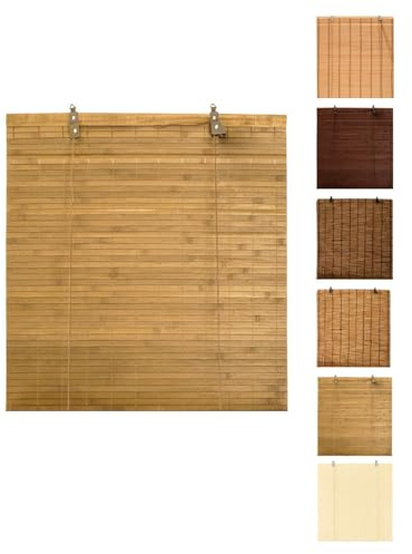 JARDIN202 - Persiana de Bambú Enrollables – Estor Bambú Natural para Interior | 60x140 cm (Haya)