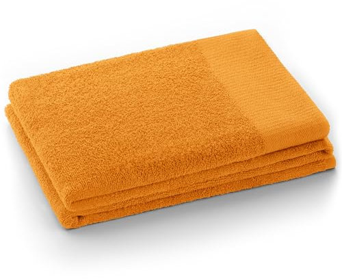 AmeliaHome Asciugamano ospite arancione 30 x 50 cm 100% cotone qualità assorbente Amari