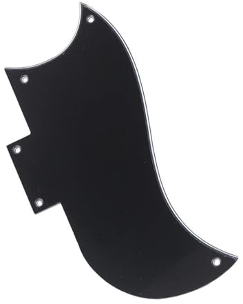Pickguard Scratch Plate Schlagbrett für Gitarre Doppelspule 3-lagig schwarz für SG-Gitarre 5-Loch-Schlagbrett