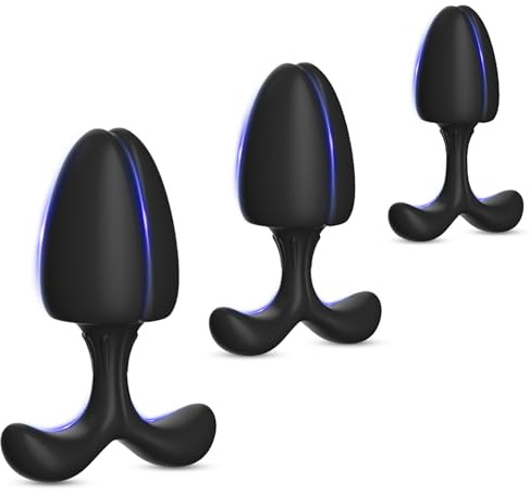 BDSMLOVE Plug Anal Silicone 3 Kit, prostate homme dildo sextoys plug, Plug Anale Sextoy, Butt plug pour homme femme, anals jouet sexualité couple sextoyse couple plaisir