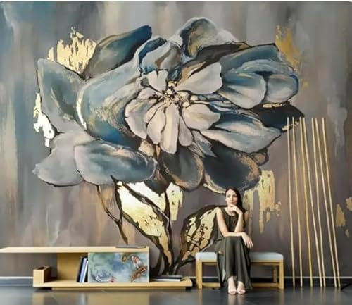 Abstrakt Kubisch Retro Blume Kreativ 3D Tapeten Tapete Luxus Home Esszimmer Fototapete Effekt Wohnzimmer Schlafzimmer Kinderzimmer-150cm×105cm