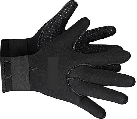 KFGISD, Guanti da sub, guanti da sub in neoprene for uomo e donna, guanti da surf termici antiscivolo flessibili da 3 mm e 5 mm for surf e canoa,Guanti da immersione(3mm Black,M)