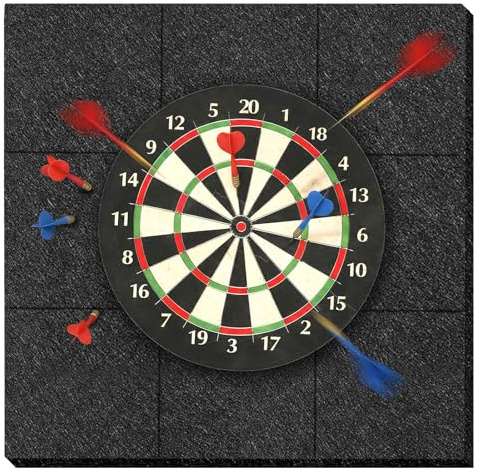 Strixorn 90x90 cm Protection Murale pour Cible de Fléchettes en Feutre et Liège | Panneau Adhésif pour Protéger Le Mur et Les Fléchettes | Dos en Liège Résistant aux Impacts