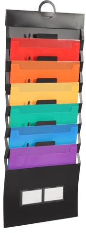 OSOLADY Pochette Extensible Poignée Circulaire, Grand Format Pliable en Polypropylène Étanche, Organiseur de Documents Portable pour Bureau, Maison et Voyage, Paquet de Rangement