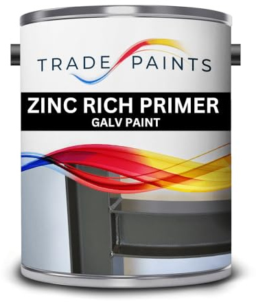 Trade Paints Zinc Rich “Galvafroid Equivalent” Primer Paint for Metal 1 Litre – Corrosion-Resistant, Anti-Rust Protective Coating – High-Performance Industrial Grade Metal Primer