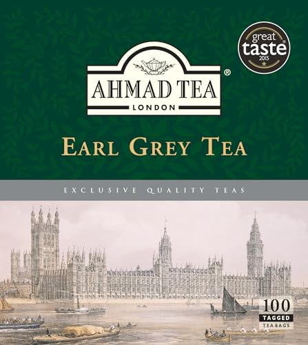 Ahmad Tea Earl Grey - Te negro - 100 Bolsitas á 2 gramos, 1 paquete