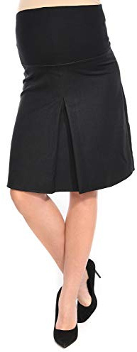 Mija - jupe ? double pli élégante de grossesse et de maternité Smart Office 1017 (EU 40, Noir)