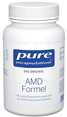 Pure Encapsulations - AMD Formel - Mit Zink zur Erhaltung normaler Sehkraft - Enthält Vitamin C, E, Kupfer, Lutein & Zeaxanthin - 60 Kapseln