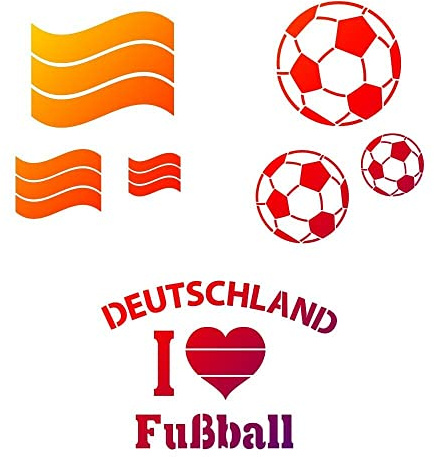 VIVA DECOR UNIVERSAL-SCHABLONE, DIN A4, 3-TEILIGES SET, FUSSBALL, 900279300