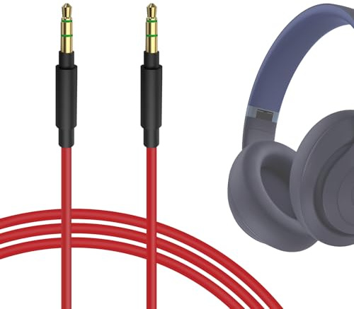 GEEKRIA Audio Cable Compatible with Beats Studio Pro/3/2, Solo 4/3/2, Mixr, Pro Headphones, 1/8 (3.5mm) to 3.5mm Aux Replacement Stereo Cord (4 ft/1.2 m)