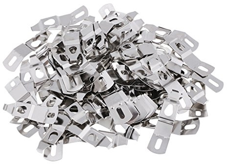 100 16 x 54 mm Bild Fotorahmen Metallfeder drehen Clip Aufhänger Silber