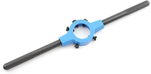 GSR Silver Support de filières de coupe (38 x 10) DIN EN 22568 (DIN 223), zinc moulé sous pression, moletage des poignées pour une meilleure prise en main, prise en main des filières rondes, outil de