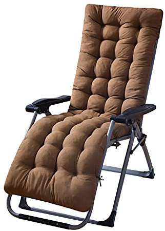 ZPYXBH Auflagen Für Gartenliegen, Liegenauflage Gartenliege Auflage 170x53x8cm, Deckchair Sitzkissen, Sitzpolster Auflage Liegenauflagen Für Liege Für Reisen, Urlaub, Innen, Außen,Braun