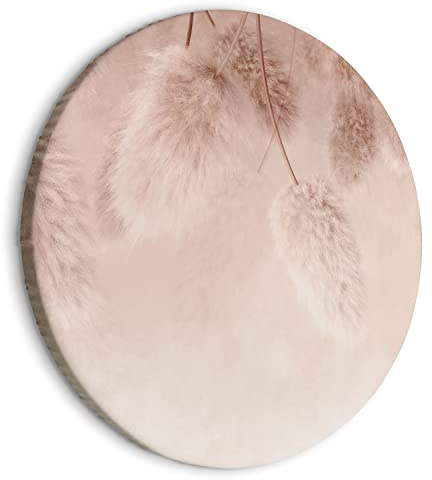 murando - Leinwandbild Pampasgras Pflanze rosa, 60x60 cm, 1-teilig, modern | Hochwertige Leinwand, sofort aufhängbar, ideal fürs Wohn- oder Schlafzimmer, wasserfest und lichtecht, langlebig, stilvoll