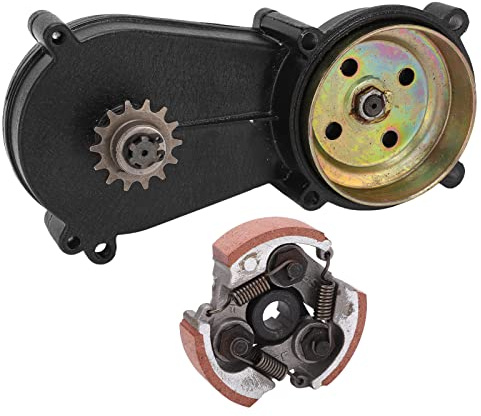 Kupplungsfedern Dirt Bike, Akozon 49cc Gear Box Motorrad Kupplung 14T Kupplungsbelag Kupplungstrommel Glockengehäuse Getriebe mit Kupplung für 47cc 49cc Mini Pocket Quad Dirt Bike ATV