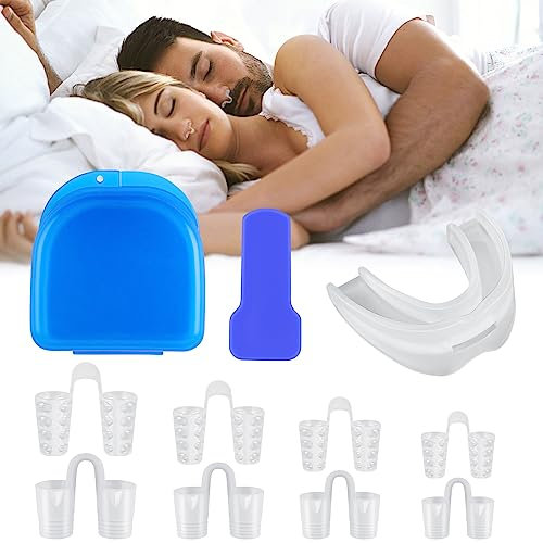 Antirronquidos Para Dormir, 11pcs Dilatadores Nasales, Dilatador Nasal Antironquidos de Silicona, Dispositivo Antirronquidos, Dilatador Nasal Deportivo para Ayudar a Dormir Apnea Del Sueño